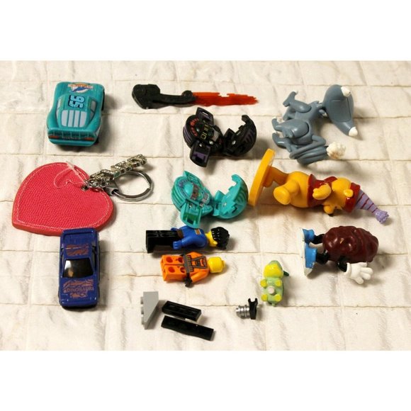 Miscellaneous Bag of Toys -12 Pooh Bear Lightning McQueen Light Saber Mr Raisin - Picture 12 of 12